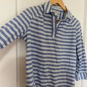 Vineyard Vines Cotton Linen Blend Striped Shirt size XS
